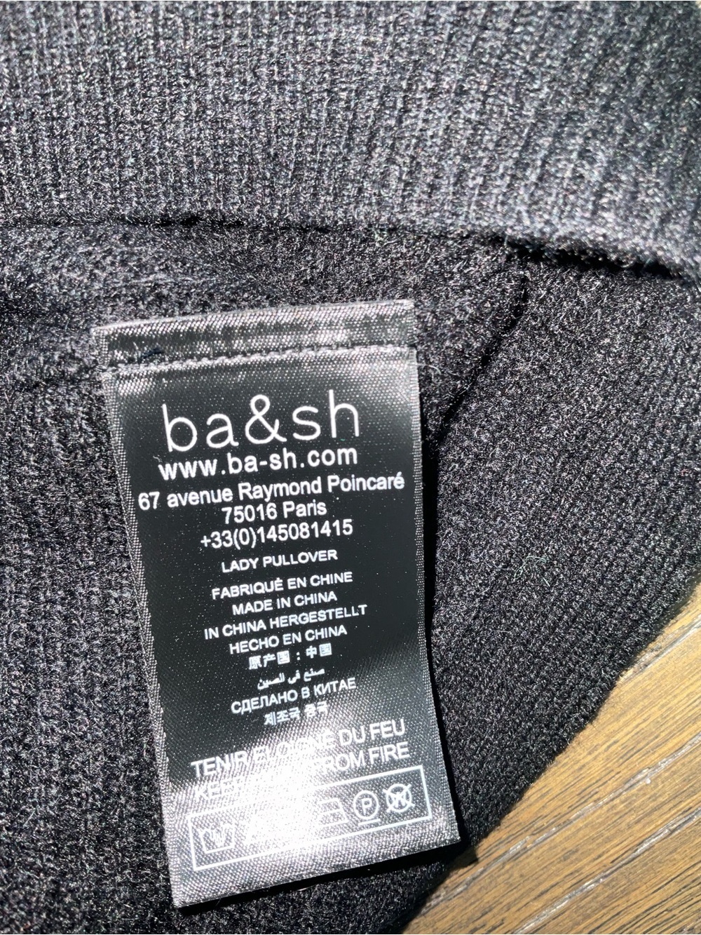 ba&sh Black Twist-Back V-Neck Sweater - Picture 5 of 8